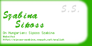 szabina siposs business card